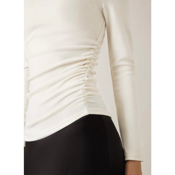 NWT M Thermal Ruched Sides Tuckable Mockneck Top - Picture 4 of 6